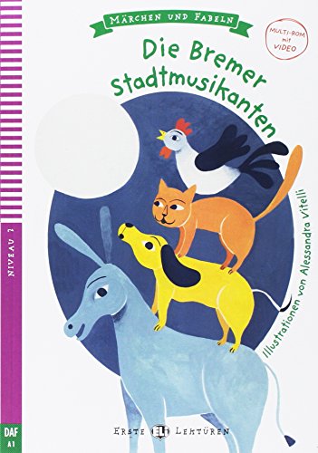 YoungELIReaders-MarchenundFabeln:DieBremerStadtmusikanten+VideoMul[VHS]: Die Bremer Stadtmusikanten + downloada (Serie young. Readers tedesco) von ELI ALEMAN