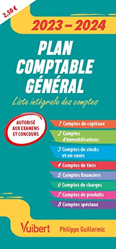 Plan comptable général 2023-2024: Liste intégrale des comptes