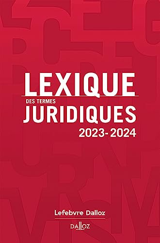 Lexique des termes juridiques 2023-2024