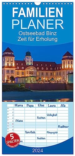 Familienplaner 2024 - Ostseebad Binz – Zeit für Erholung mit 5 Spalten (Wandkalender, 21 cm x 45 cm) CALVENDO