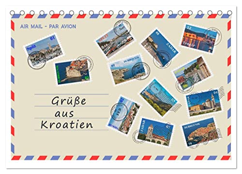 Grüße aus Kroatien (Tischkalender 2024 DIN A5 quer), CALVENDO Monatskalender von CALVENDO