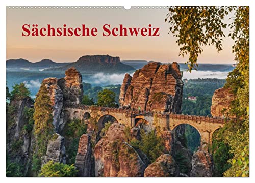 Sächsische Schweiz/CH-Version (Wandkalender 2024 DIN A2 quer), CALVENDO Monatskalender