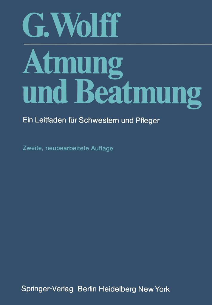 Atmung und Beatmung von Springer Berlin Heidelberg