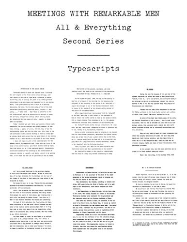 Meetings with Remarkable Men: Typescript