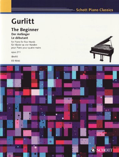 Der Anfänger op.211, Klavier vierhändig: Schwierigkeitsgrad 2 von Schott Music, Mainz
