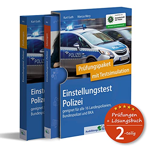 Einstellungstest Polizei: Prüfungspaket mit Testsimulation: Geeignet für alle 16 Landespolizeien, Bundespolizei und BKA | Über 1.500 Aufgaben mit Lösungsbuch | Eignungstest üben und bestehen Einstellungstest Polizei: Prüfungspaket mit Testsimulation: Geeignet für alle 16 Landespolizeien, Bundespolizei und BKA | Über 1.500 Aufgaben mit Lösungsbuch | Eignungstest üben und bestehen