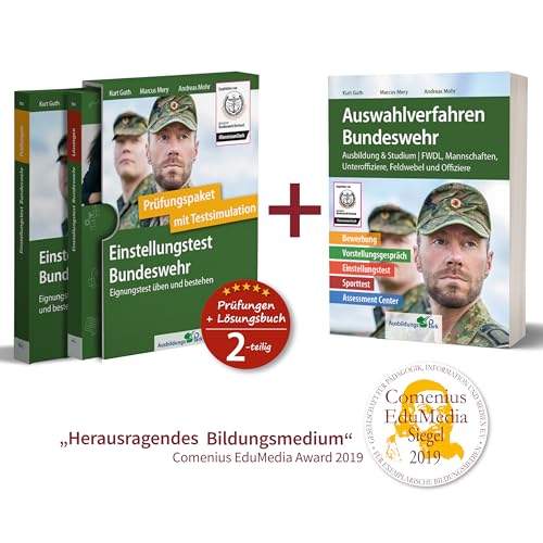 Sparpaket – Einstellungstest + Auswahlverfahren Bundeswehr: Alles in einem Paket: Bewerbung, Vorstellungsgespräch, Einstellungstest, Assessment Center! Sparpaket – Einstellungstest + Auswahlverfahren Bundeswehr: Alles in einem Paket: Bewerbung, Vorstellungsgespräch, Einstellungstest, Assessment Center! von Ausbildungspark