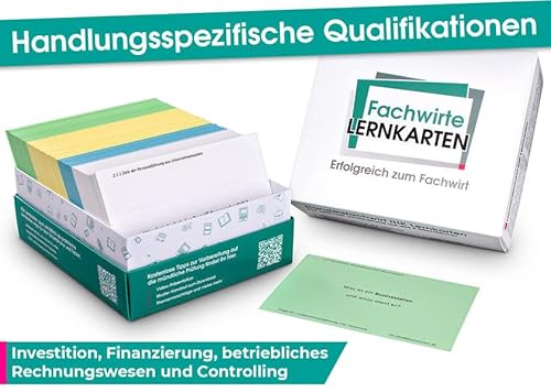 Handlungsspezifische Qualifikationen - Lernkarten Investition, Finanzierung, betriebliches Rechnungswesen & Controlling: Prüfungsvorbereitung für Wirtschaftsfachwirte von Lernkarten Verlag Inh. David Guttmann