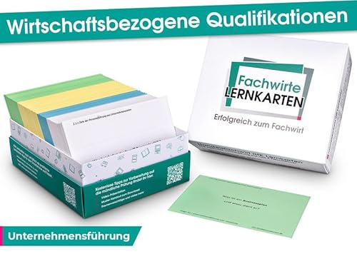 Wirtschaftsbezogene Qualifikationen - Lernkarten Unternehmensführung: Prüfungsvorbereitung für Wirtschaftsfachwirte, Technische Fachwirte und Industriefachwirte von Lernkarten Verlag Inh. David Guttmann