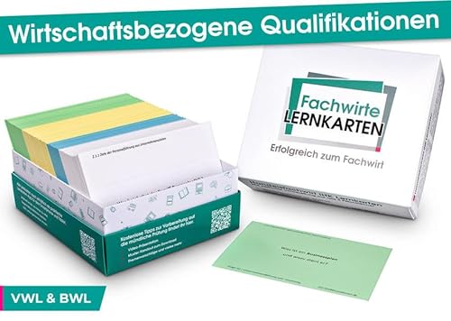 Wirtschaftsbezogene Qualifikationen - Lernkarten VWL & BWL: Prüfungsvorbereitung für Wirtschaftsfachwirte, Technische Fachwirte und Industriefachwirte von Lernkarten Verlag Inh. David Guttmann