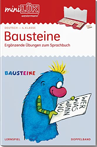 miniLÜK: 4. Klasse - Deutsch Bausteine - Übungen angelehnt an das Lehrwerk (Doppelband) (miniLÜK-Übungshefte: Bausteine Deutsch) von LÜK