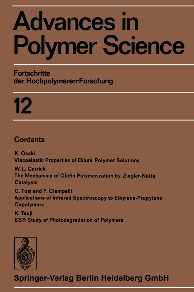 Advances in Polymer Science von Springer Berlin Heidelberg