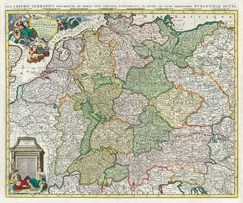 Historische Karte: Deutschland - Das Heilige Römische Reich 1740 (Plano): Mit seinen zehn Reichskreisen von Rockstuhl Verlag