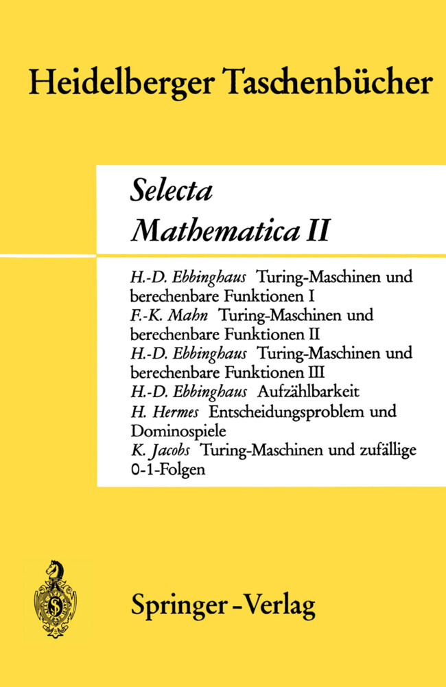 Selecta Mathematica II von Springer Berlin Heidelberg