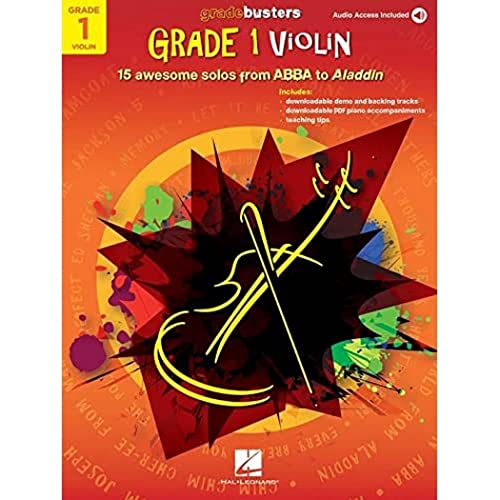 VIOLIN GRADEBUSTERS GRADE 1 VIOLIN BOOK: 15 Awesome Solos from Abba to Aladdin