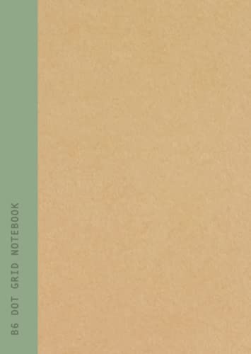 B6 Dot Grid Notebook: Khaki Green Spine | Dotted Grid | School, College, Work Subject or Course Notebook - 90 Pages Recycled Paper