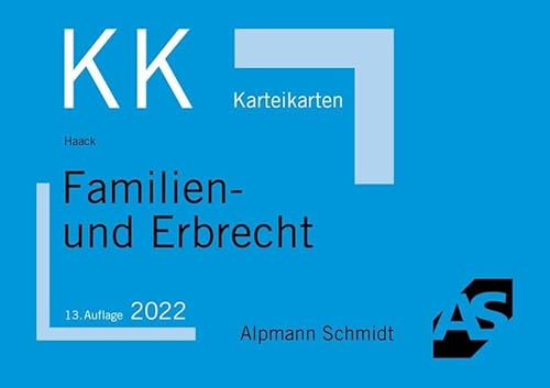 Karteikarten Familien- und Erbrecht (Karteikarten Zivilrecht) von Alpmann Schmidt Verlag