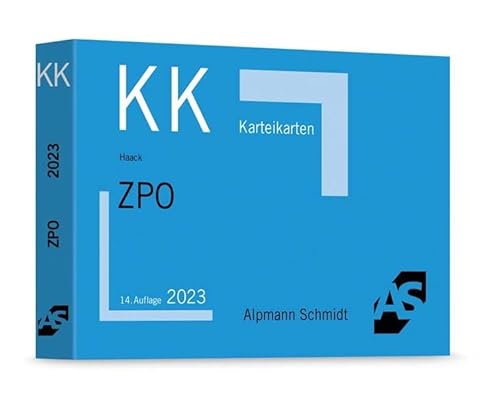 Karteikarten ZPO: Erkenntnisverfahren, Vollstreckungsrecht (Karteikarten Zivilrecht) von Alpmann Schmidt Verlag