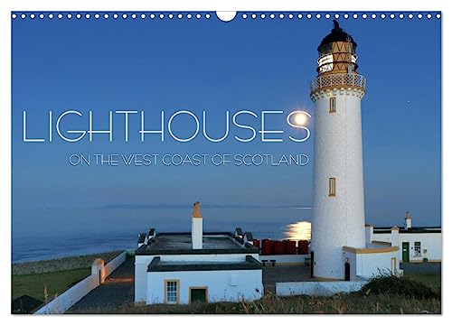 Lighthouses on the West Coast of Scotland (Wall Calendar 2025 DIN A3 landscape), CALVENDO 12 Month Wall Calendar: Impressions of iconic Scottish lighthouses