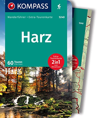 KOMPASS Wanderführer Harz, 60 Touren: mit Extra-Tourenkarte Maßstab 1:50.000, GPX-Daten zum Download