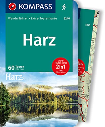 KOMPASS Wanderführer Harz, 60 Touren: mit Extra-Tourenkarte Maßstab 1:50.000, GPX-Daten zum Download