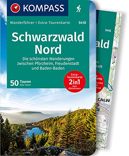 KOMPASS Wanderführer Schwarzwald Nord, Die schönsten Wanderungen zwischen Pforzheim, Freudenstadt und Baden-Baden, 50 Touren: mit Extra-Tourenkarte Maßstab 1:50.000, GPX-Daten zum Download