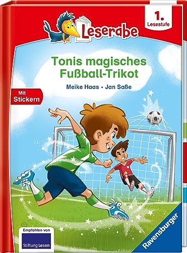 Tonis magisches Fußball-Trikot - lesen lernen mit dem Leserabe - Erstlesebuch - Kinderbuch ab 6 Jahren - Lesen lernen 1. Klasse Jungen und Mädchen (Leserabe 1. Klasse) (Leserabe - 1. Lesestufe) von Ravensburger Verlag GmbH