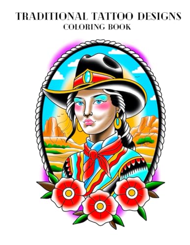 Traditional Tattoo Designs: Coloring Book von Independently published