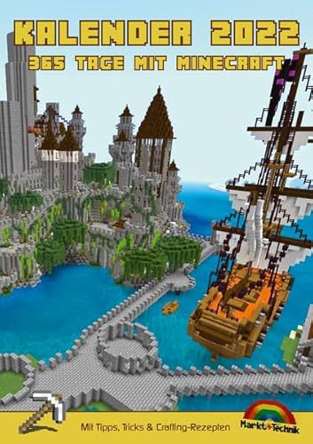Kalender 2022 - 365 Tage mit Minecraft inklusive Tipps, Tricks & Crafting Rezepten im DIN A4 Format