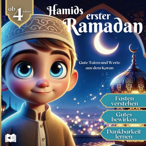 Hamids erster Ramadan für Kinder ab 4 Jahren: Fasten verstehen, Gutes bewirken, Dankbarkeit lernen mit guten Taten und Werten aus dem Koran – inkl. Ausmalbildern und Hörbuch zum Download
