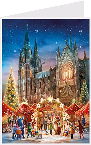 Postkarten-Adventskalender "Kölner Dom": Papier-Adventskalender