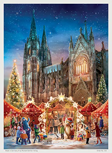 Richard Sellmer Verlag Papier Adventskalender mit Bildern und Glimmer für Kinder und Erwachsene Köln
