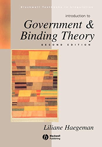 Introduction to Government & Binding Theory (Blackwell Textbooks in Linguistics, 1) von Wiley