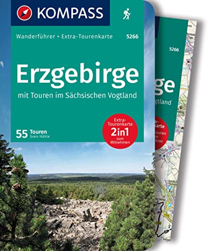 KOMPASS Wanderführer Erzgebirge, 55 Touren mit Extra-Tourenkarte: GPS-Daten zum Download von Kompass