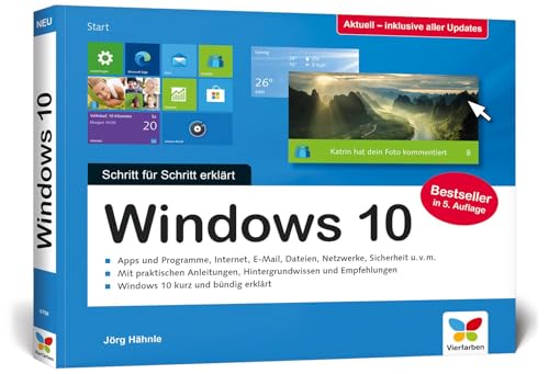 Windows 10: Schritt für Schritt erklärt. Das Handbuch im praktischen Querformat. Komplett in Farbe. Aktuell inkl. Frühjahrs-Update 2020. von Vierfarben