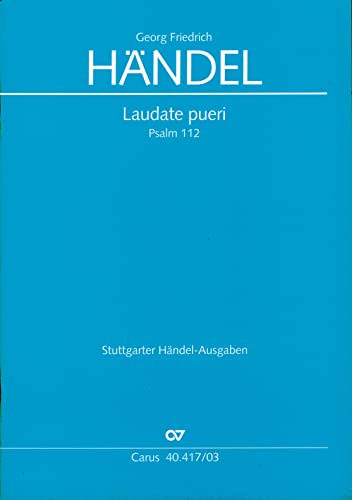 Laudate pueri (Klavierauszug): HWV 237