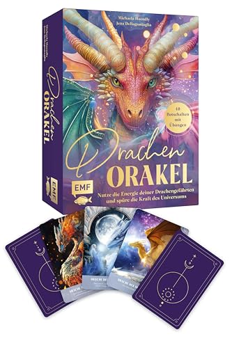 Orakel-Karten-Set: Drachen-Orakel | Nutze die Energie deiner Drachengefährten und spüre die Kraft des Universums: 40 Drachen-Botschaften mit ... Weisheiten, Übungen und Reflexionen von Edition Michael Fischer / EMF Verlag