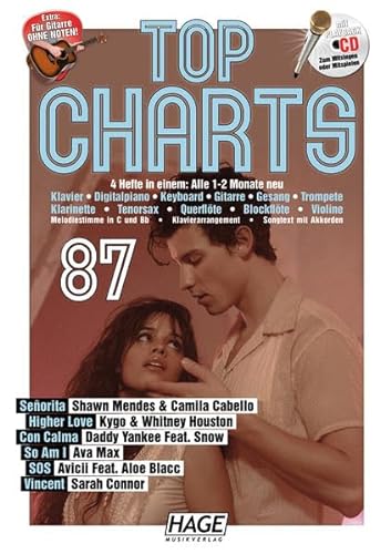 Top Charts 87 (mit CD + Midifiles, USB-Stick): Die aktuellsten Hits der erfolgreichsten Stars und das Beste aus den Charts!