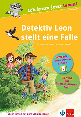Klett Detektiv Leon stellt eine Falle: Ich kann jetzt lesen! Buch mit interaktivem E-Book und App, für Leseanfänger