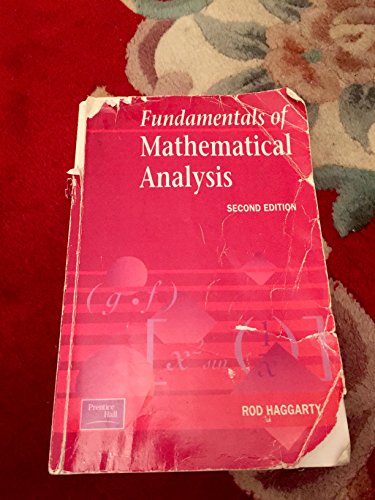 Fundamentals Of Mathematical Analysis von Prentice Hall