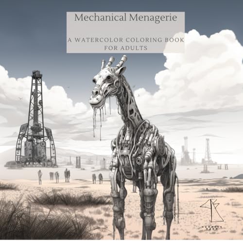 Mechanical Menagerie: A watercoor coloring book for adults: For relaxation, to boost your imagination and to calm yourself down. To be enjoyed by adults and teens.