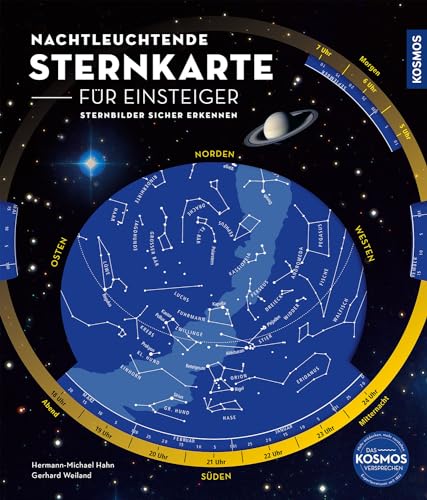 Nachtleuchtende Sternkarte für Einsteiger: Einfach drehen, sicher erkennen. Die große Sternkarte mit allen von Deutschland aus sichtbaren Sternbildern und kinderleichter Handhabung. von Kosmos