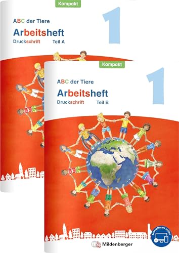 ABC der Tiere 1 Neubearbeitung – Arbeitsheft Druckschrift Kompakt, Teil A und B: Förderausgabe (ABC der Tiere - Neubearbeitung 2023 Kompakt Förderausgabe) von Mildenberger Verlag GmbH