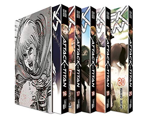 Attack on Titan Band 16-20 im Sammelschuber + 1 exklusives Postkartenset