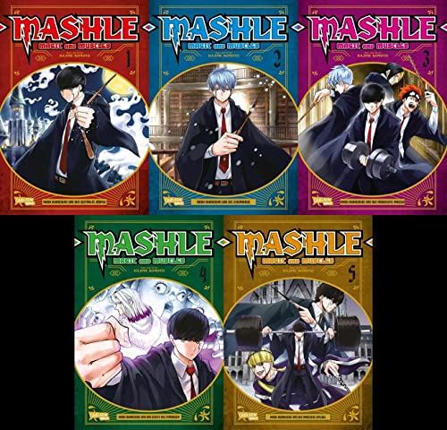 Mashle: Magic and Muscles Band 1-5 plus 1 exklusives Postkartenset