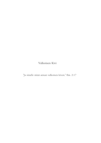 Valkoinen kivi von BoD – Books on Demand – Finnland