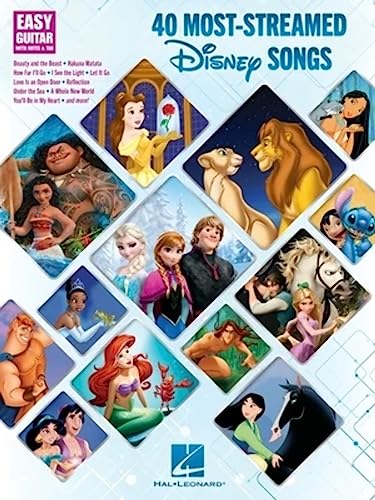 40 Most-Streamed Disney Songs: Easy Guitar With Notes and Tab Songbook