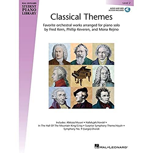Hal eonard Student Library: Classical Themes Level 2 -For Pianoforte- (Book & Online Audio): Noten, Lehrmaterial, Download (Audio) für Klavier (Hal ... orchestral works arranged for piano solo