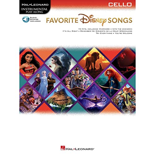 Favorite Disney Songs: Instrumental Play-along for Cello, Includes Downloadable Audio