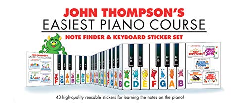 John Thompson's Easiest Piano Course: Note Finder & Keyboard Sticker Set John Thompson's Easiest Piano Course: Note Finder & Keyboard Sticker Set